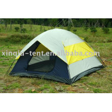 Double couche tente de camping dôme 3-4 personnes